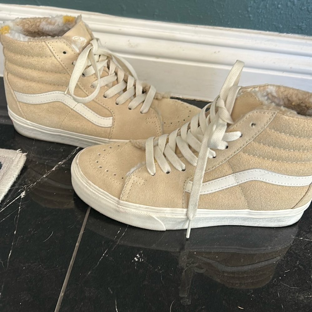 Vans Beige High-Top Sneakers